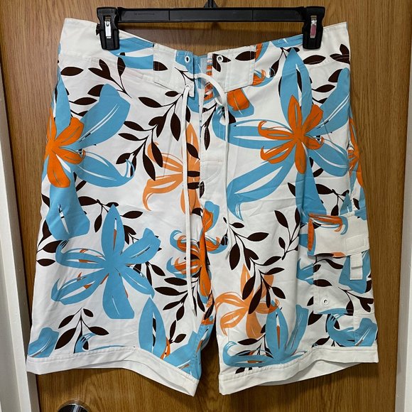 Men's Driving Force Floral Board Swim Shorts - 36 - Picture 1 of 10